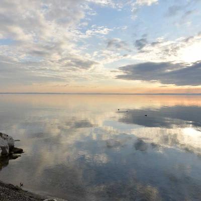 Gardasee Abenddaemmerung Italien 1